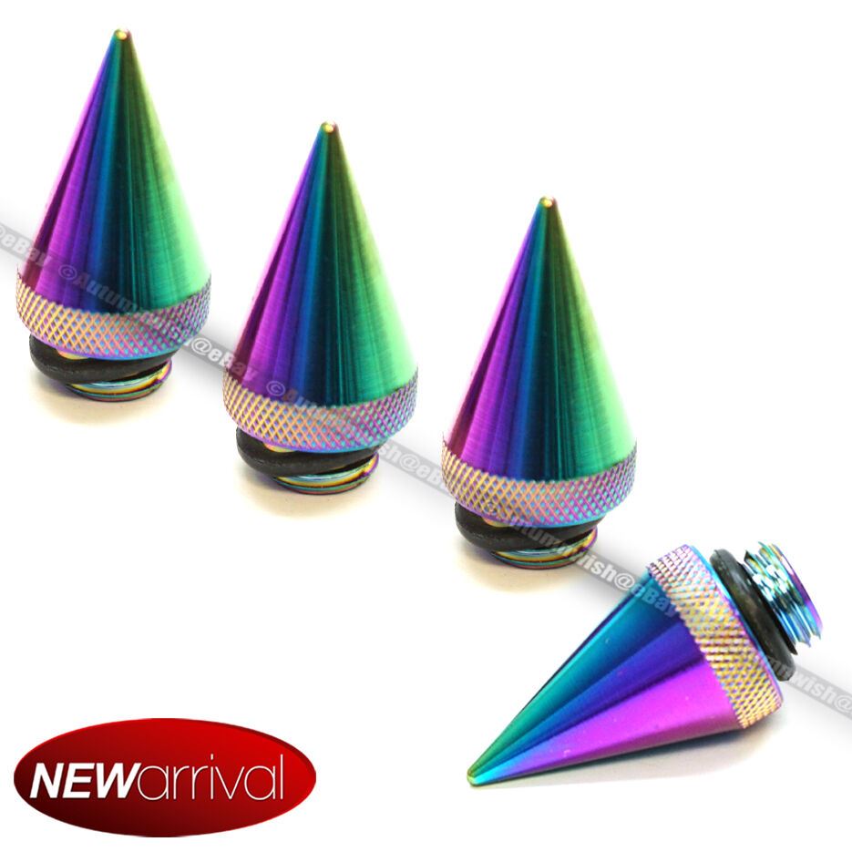 Mazda Mitsubishi 4 PCs 30mm Neo Chrome Turner Lug Nut Extended Spikes - Autumn Wish Auto Art