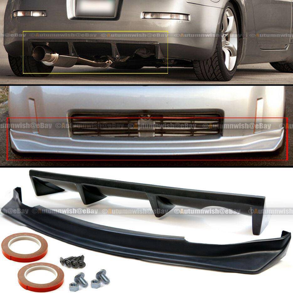 Nissan 350z 03-05 Unpainted NS N Style Front & Rear Bumper Lip Diffuser Body Kit - Autumn Wish Auto Arts