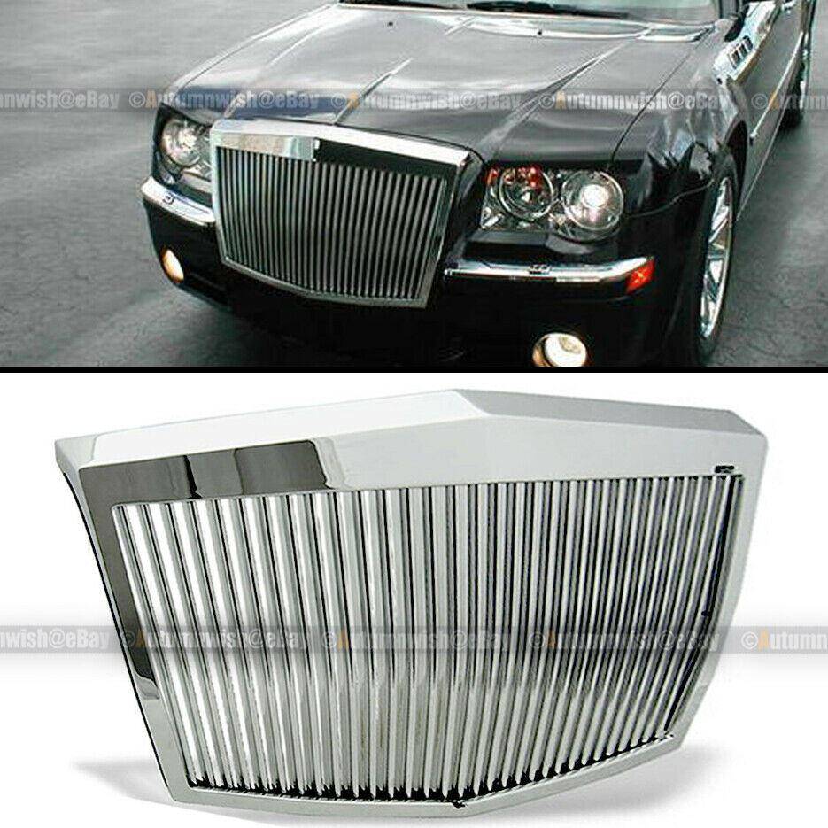 Chrysler 300C 05-10 Chrome Finish Rolls Royce Vertical Phantom Style Hood Grille - Autumn Wish Auto Arts