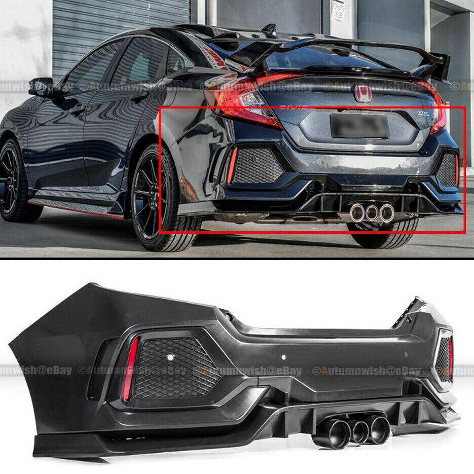 Honda Civic 16-19 10th Sedan Type R Style Rear Bumper Cover Conversion - Autumn Wish Auto Arts