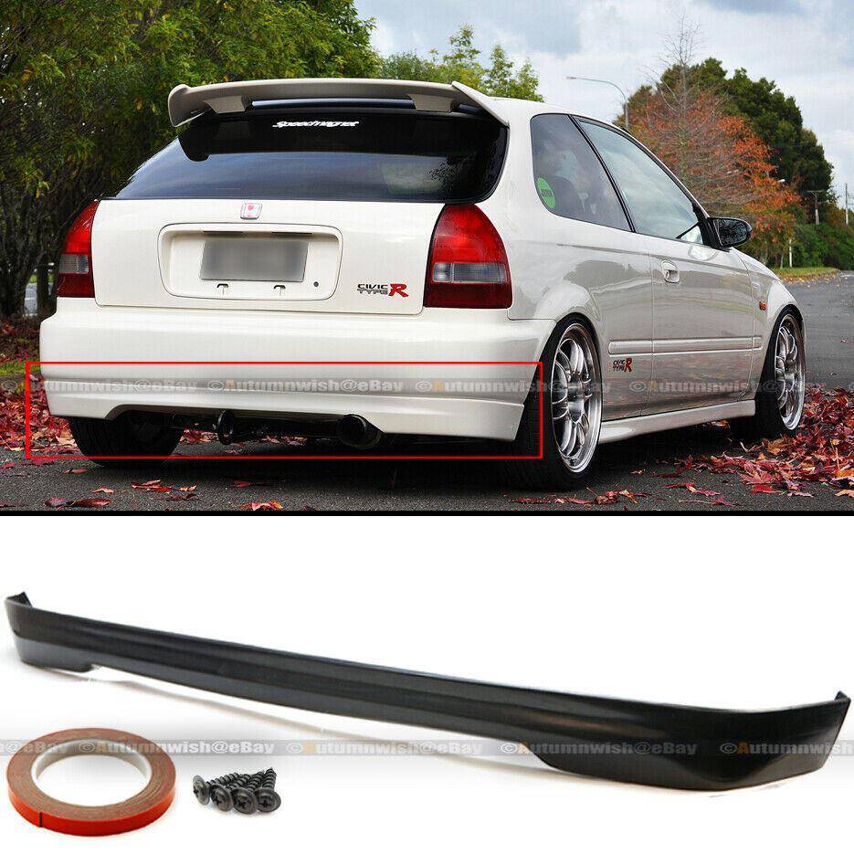 Honda Civic 96-00 EK9 3DR Hatchback Polyurethane T-R Style Rear Bumper Chin Lip - Autumn Wish Auto Arts