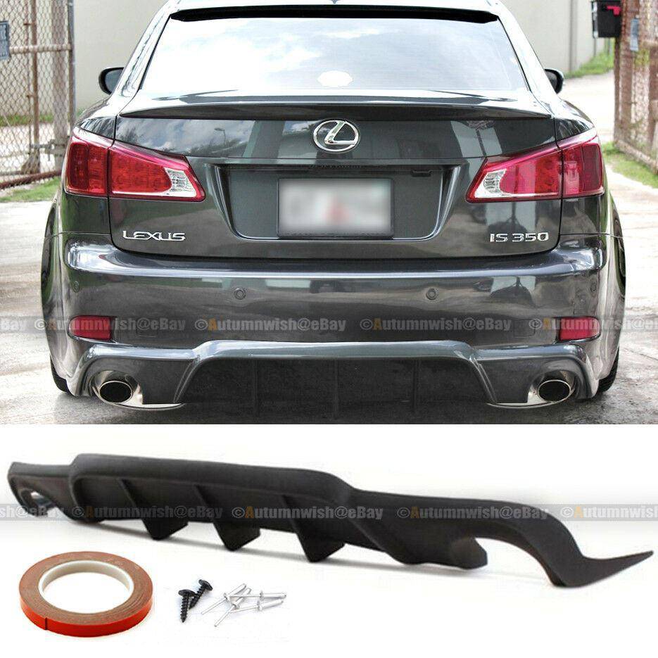 Lexus IS250 IS350 WD W Style Urethane Rear Bumper Diffuser Chin Lip Add On Kit - Autumn Wish Auto Arts