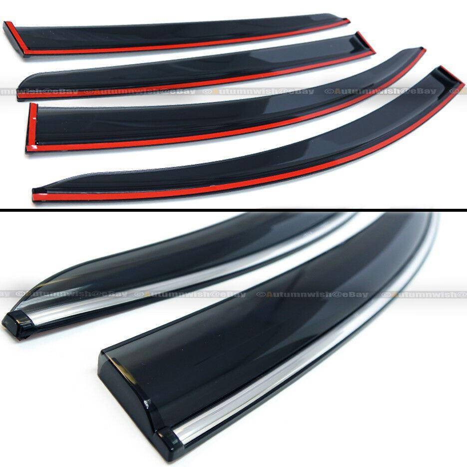 Lexus GS300 GS430 GS450 06-11 Chrome Trim Black Tinted Sun Shade Window Visor - Autumn Wish Auto Arts