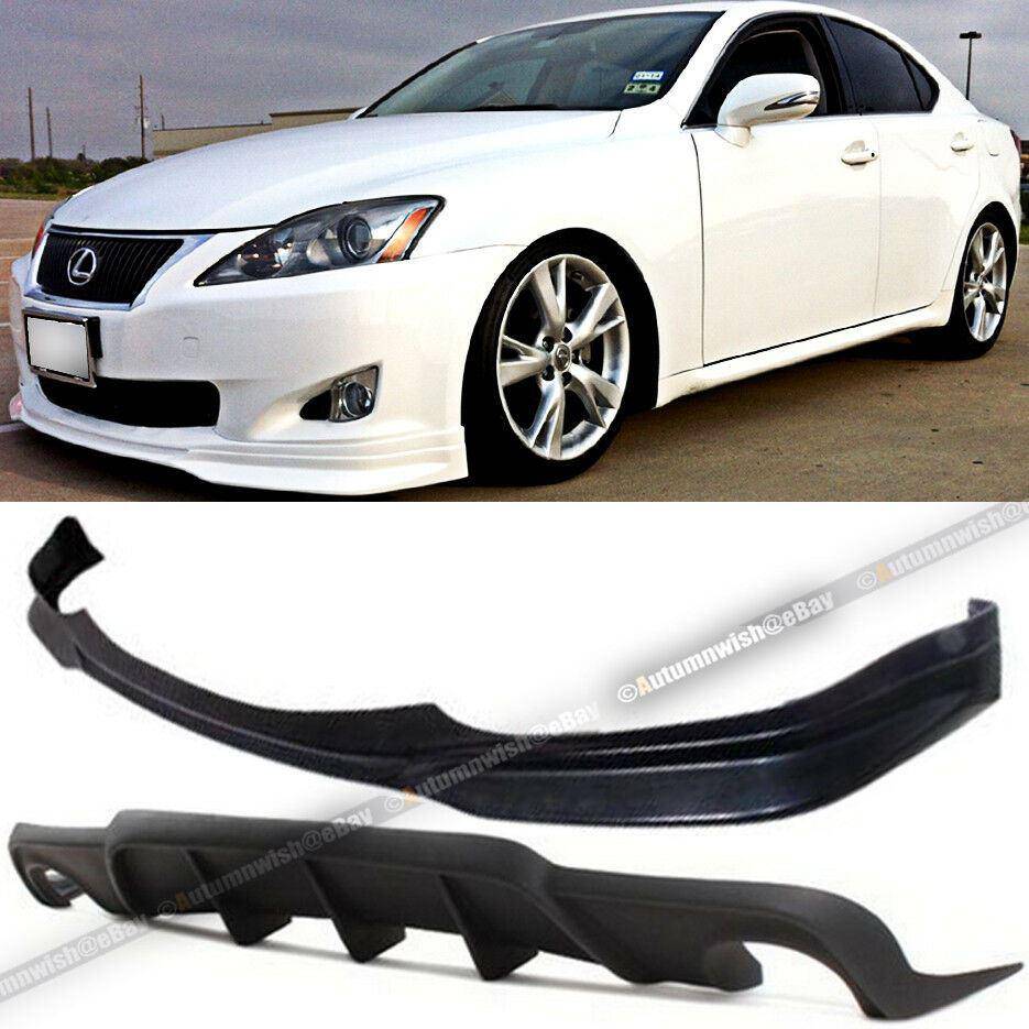 Lexus IS250 IS350 09-10 F Sport Style PU Front Lip & Rear Diffuser Bumper Body Kit - Autumn Wish Auto Arts