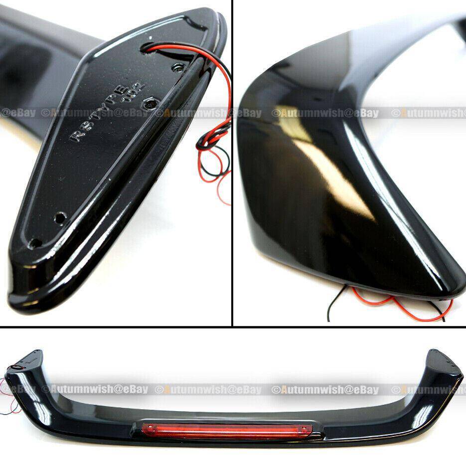 Honda Civic 01-05 2DR Glossy Black Trunk Spoiler Wing LED Brake Light Lamp - Autumn Wish Auto Arts