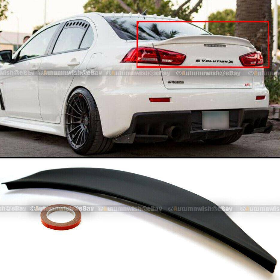 Mitsubishi Lancer Evolution 10 EVO X 08-15 Primer Ready RS Style Rear Duck Trunk Wing Lip Spoiler - Autumn Wish Auto Arts