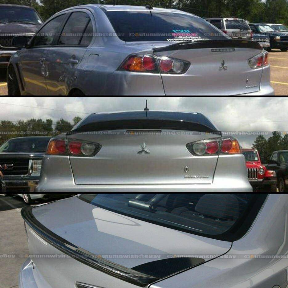 Mitsubishi Lancer Evolution 10 EVO X 08-15 Primer Ready RS Style Rear Duck Trunk Wing Lip Spoiler - Autumn Wish Auto Arts