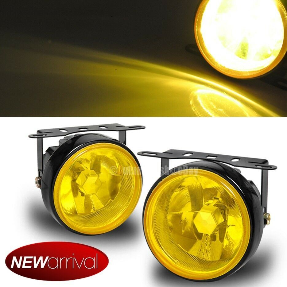 For Durango 3.5" Round Yellow Bumper Driving Fog Light Lamp + Switch & Harness - Autumn Wish Auto Art