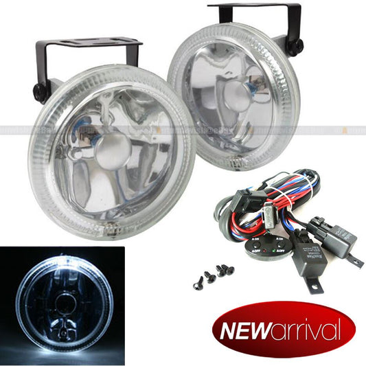 Nissan Altima 4" Round Super White w/ White Halo Bumper Driving Fog Light Lamp Kit - Autumn Wish Auto Art