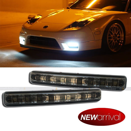 For C230 6" Smoke Lens White LED Daytime Running Fog Parking Signal light - Autumn Wish Auto Art