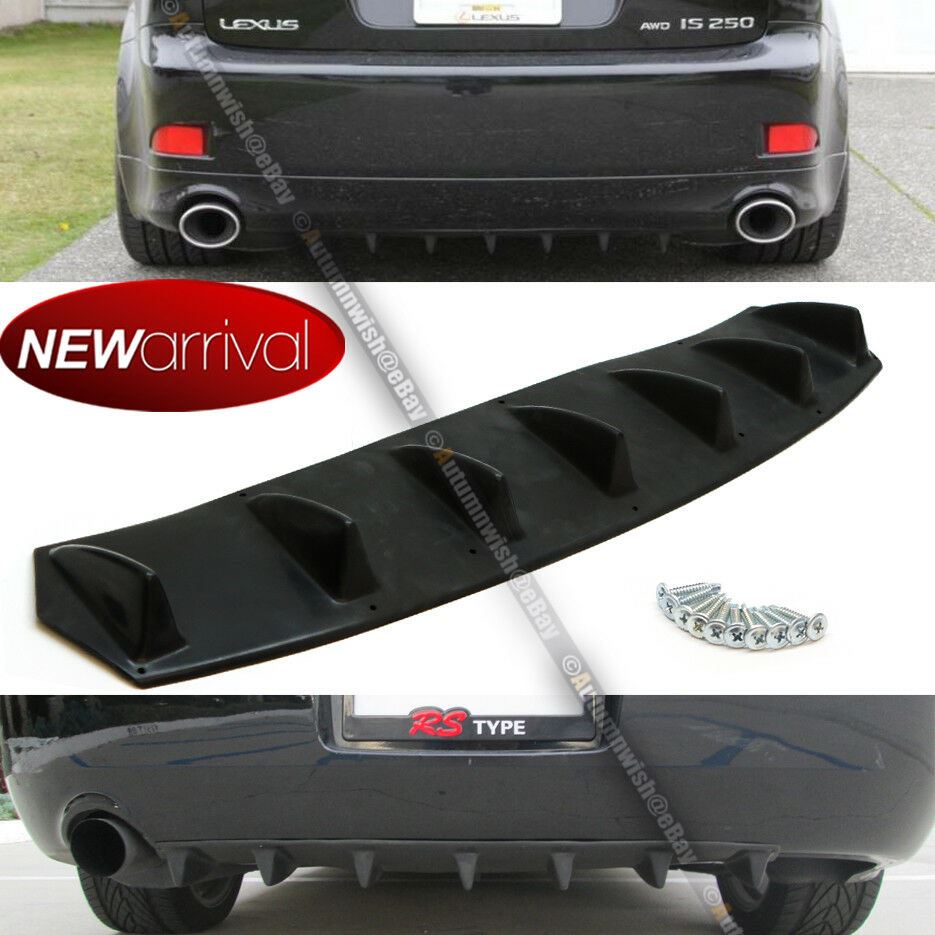 Fit Magnum Bolt On Unpainted Flexible PU Rear Bumper Diffuser Chin Lip Add On - Autumn Wish Auto Art