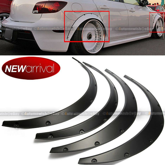 Will Fit Corolla Wheel Fender Flares wide Body Flexible ABS Plastic Universal - Autumn Wish Auto Art