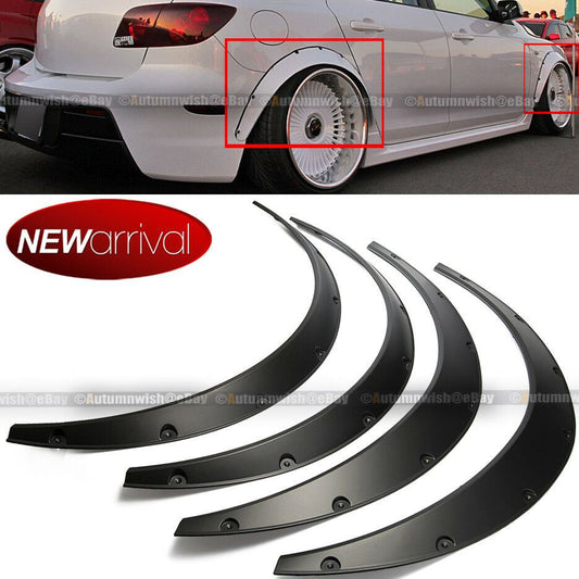 Will Fit Mustang Wheel Fender Flares wide Body Flexible ABS Plastic Universal - Autumn Wish Auto Art