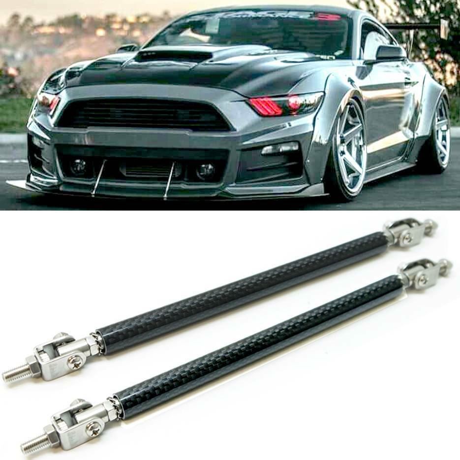 Fit Aerio 8"-11" Bumper Lip Protector Splitter Support Strut Rod Carbon Fiber - Autumn Wish Auto Art