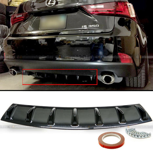 Fit I35 Bolt On Painted Glossy Black Finish ABS Rear Bumper Diffuser - Autumn Wish Auto Art