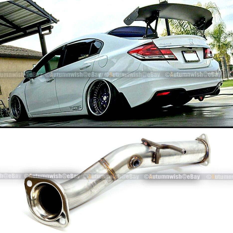 Honda 12-15 Honda Civic SI 13-15 Acura ILX Stainless 3" Down Pipe Downpipe Exhaust - Autumn Wish Auto Art