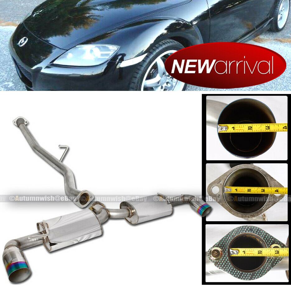 Mazda 03-11 Mazda RX8 Stainless Steel Green Burnt Tip Catback Exhaust System - Autumn Wish Auto Art