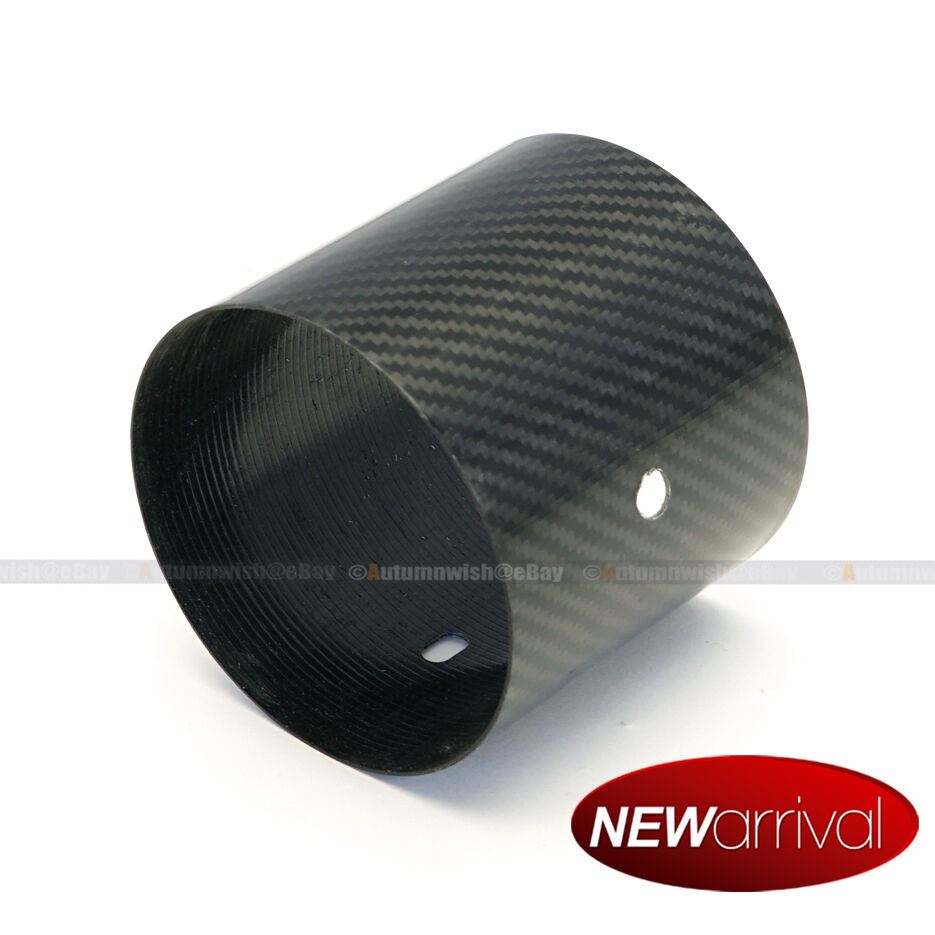 Fits 4" Tip Exhaust Muffler Real Carbon Fiber Tip Cover Add On - Autumn Wish Auto Art