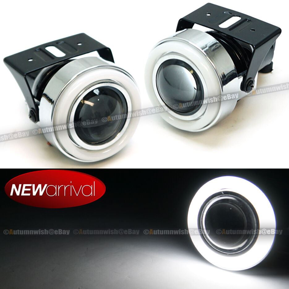 For Eclipse 3" High Power Neon Halo Super White Projector Driving Fog Light Set - Autumn Wish Auto Art