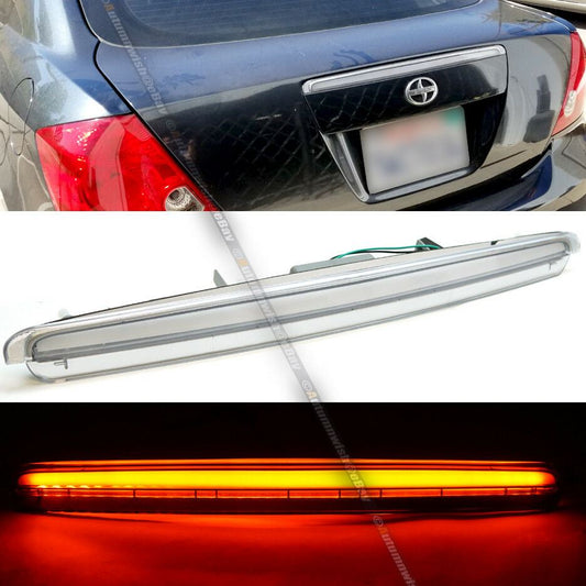 Fit 05-10 tC Clear Lens Red LED Strip Rear 3rd Third Brake Light Tail Lamp - Autumn Wish Auto Art
