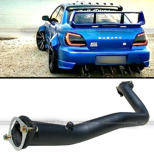 Subaru 02-07 WRX STI Turbo Stainless 3" Black Down Pipe Downpipe Exhaust - Autumn Wish Auto Art