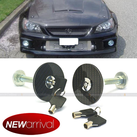 Fit Sierra Car Racing Mount Latch Hood Pin Locking Kit Key Real Carbon Fiber - Autumn Wish Auto Art