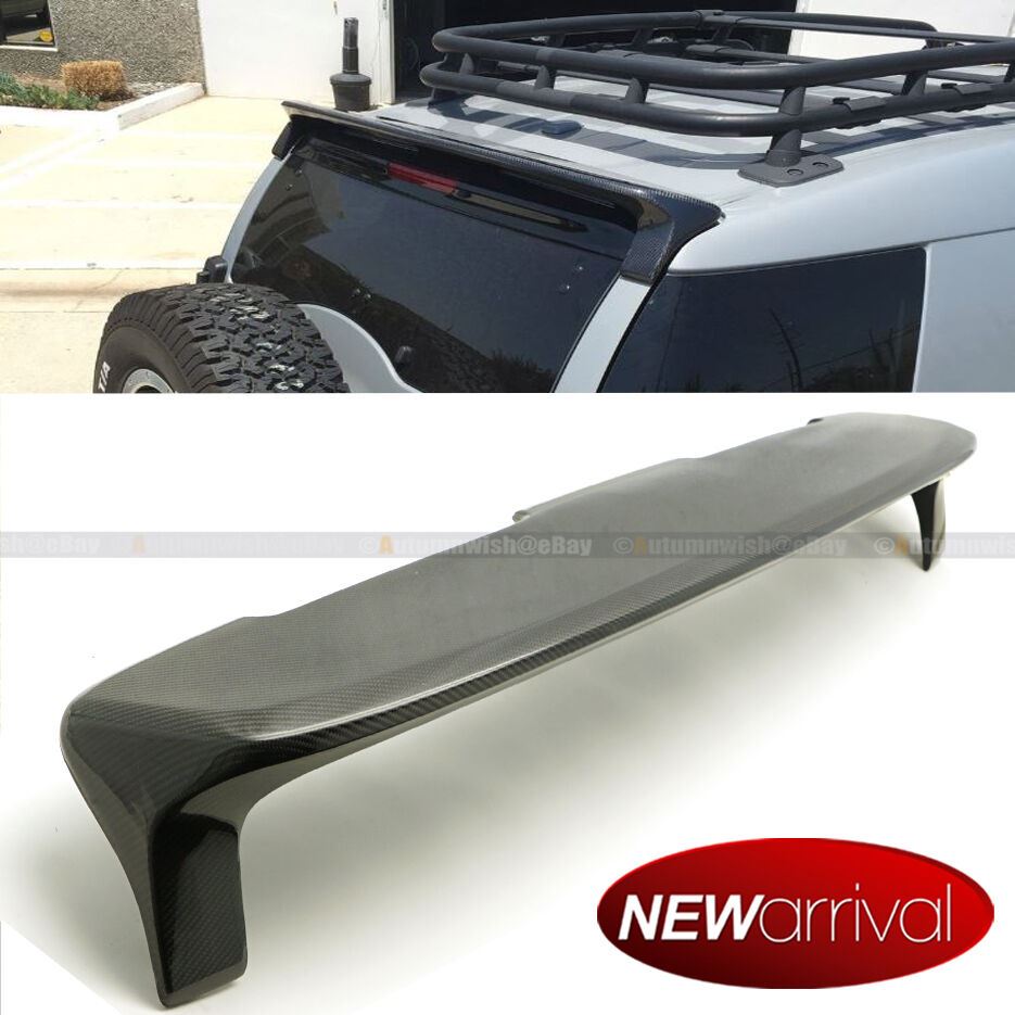 Fit 07-15 Toyota FJ Cruiser J Style Real Carbon Fiber Rear Roof Wing Spoiler - Autumn Wish Auto Art