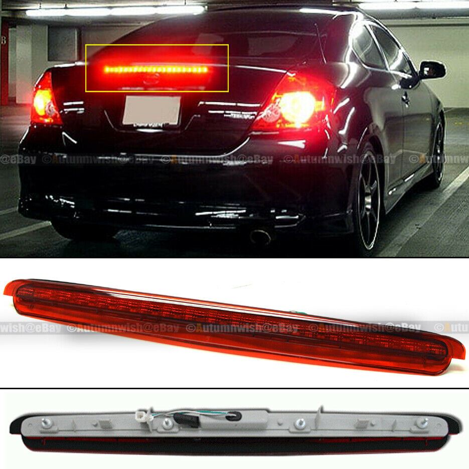 Fit 05-10 tC Red Lens Full Red LED 3rd Third Rear Stop Brake Tail Light Lamp - Autumn Wish Auto Art