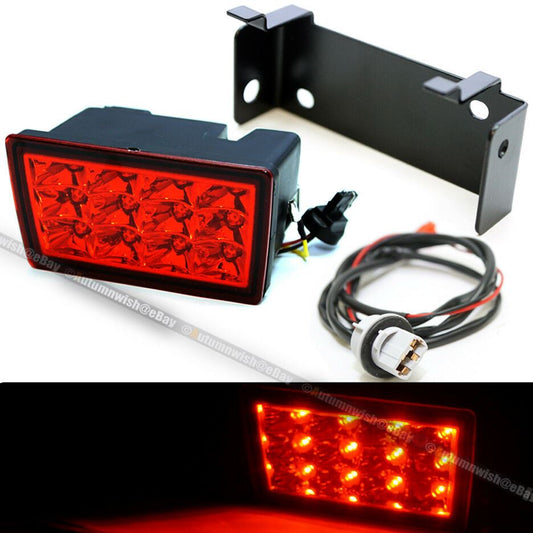 Subaru 11-18 WRX STI F1 Red Lens Red LED Flasher 3rd Brake Light Lamp W/ Harness - Autumn Wish Auto Art