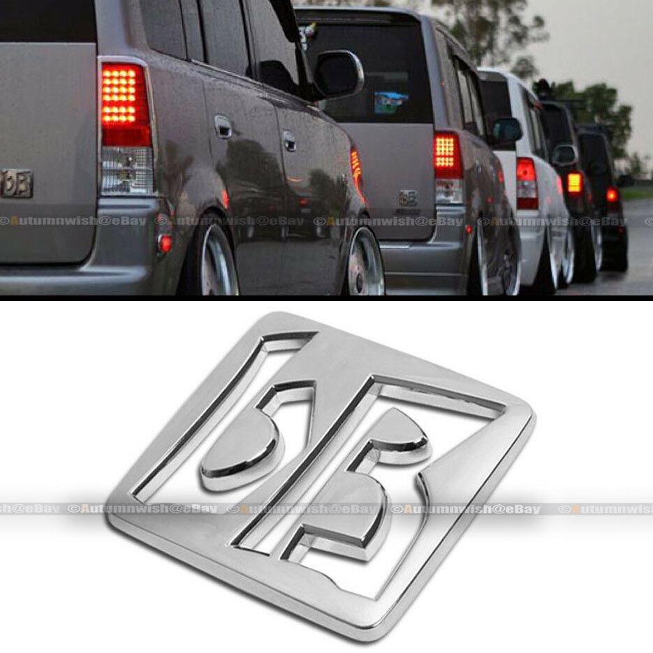 For 03 -07 Scion xB JDM bB Stick On Rear Trunk Chrome Finish Logo Badge Emblem - Autumn Wish Auto Art
