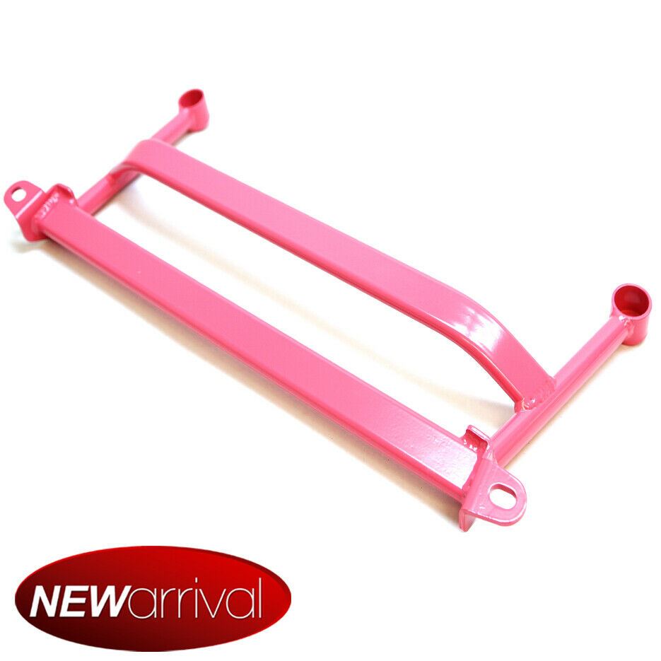 Subaru 02-07 Subaru WRX STI Pink Painted 4 Point Aluminum Front Lower H Brace Bar - Autumn Wish Auto Art