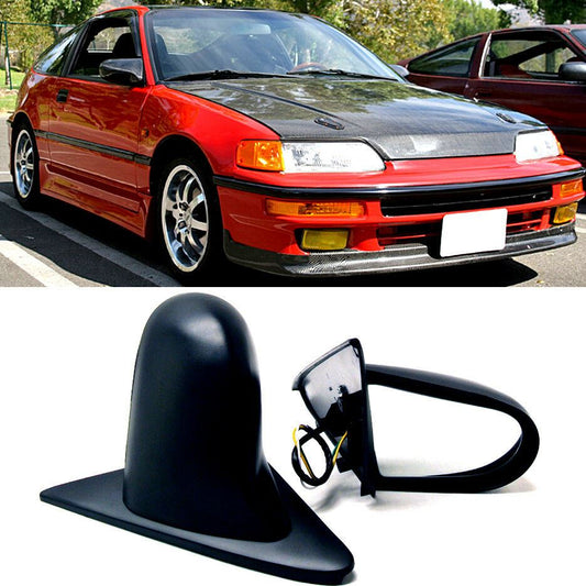 For Honda 88-91 CRX Pair Powered Adjustable Spoon Style JDM Side View Mirror - Autumn Wish Auto Art