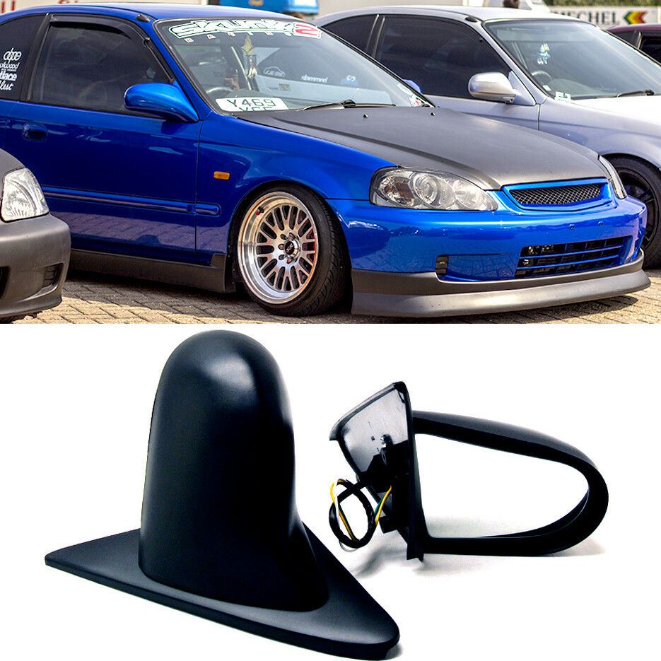 Honda 96-00 Civic 2/3DR Pair Powered Adjustable Spoon Style JDM Side View Mirror - Autumn Wish Auto Art