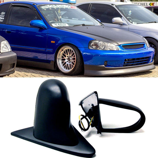 Honda 96-00 Civic 2/3DR Pair Powered Adjustable Spoon Style JDM Side View Mirror - Autumn Wish Auto Art