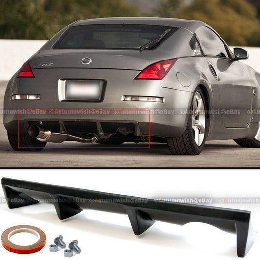 Nissan 350z 03-07 Fairlady Z33 J Style Rear Bumper Chin Lip Diffuser Spoiler - Autumn Wish Auto Arts