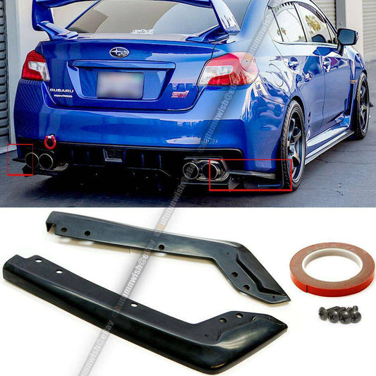 Subaru Impreza WRX STI 15-18 OE Style Unpainted Rear Spat Apron Valance Lip Splitter Add On - Autumn Wish Auto Arts