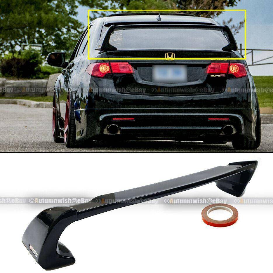 Acura TSX 09-14 Sedan CU1 CU2 Glossy Black Mugen Style 3PCS Trunk Wing Spoiler - Autumn Wish Auto Arts