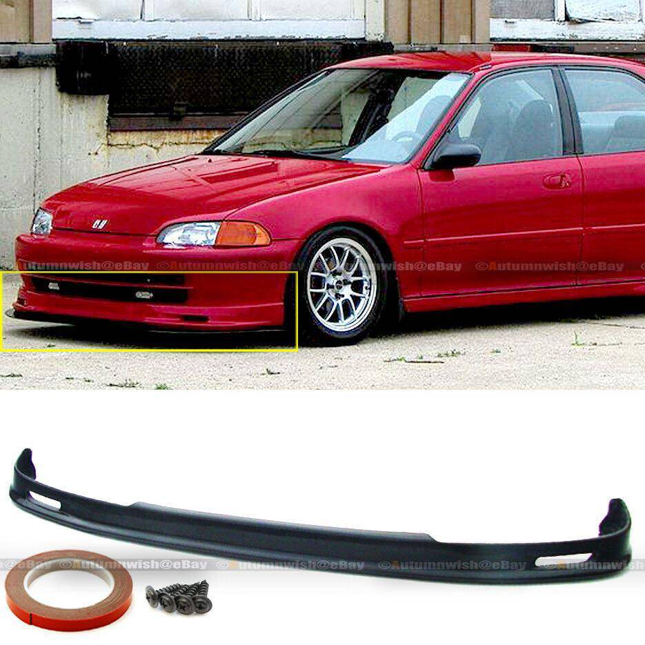 Honda Civic 92-95 4DR Sedan PU Polyurethane Mugen Front Bumper Chin Lip - Autumn Wish Auto Arts