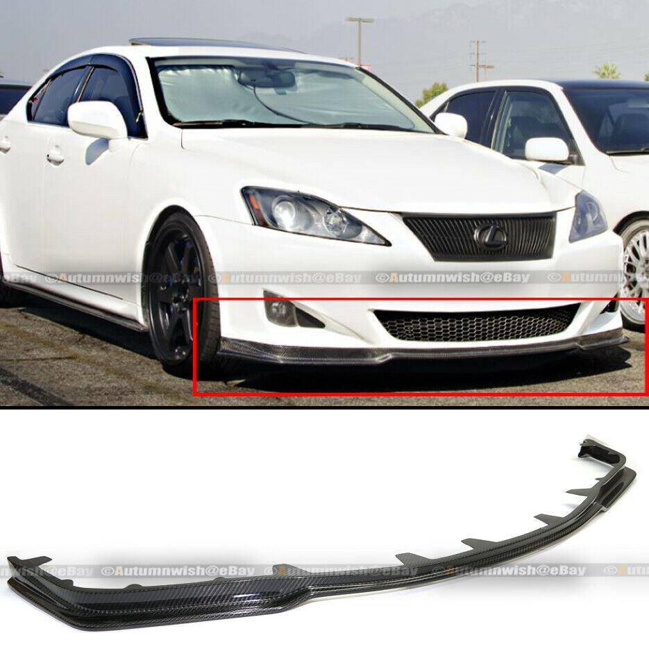 Lexus IS250 IS350 06-08 VIP Style Real Carbon Fiber Front Bumper Chin Lip Body Kit - Autumn Wish Auto Arts