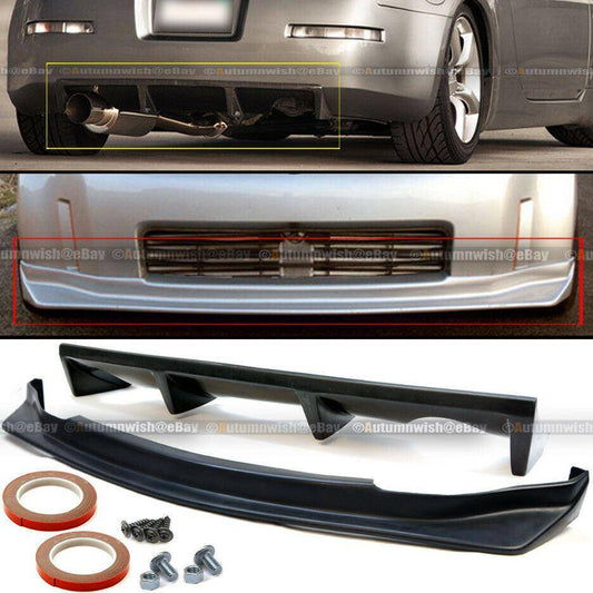 Nissan 350z 03-05 Unpainted NS N Style Front & Rear Bumper Lip Diffuser Body Kit - Autumn Wish Auto Arts