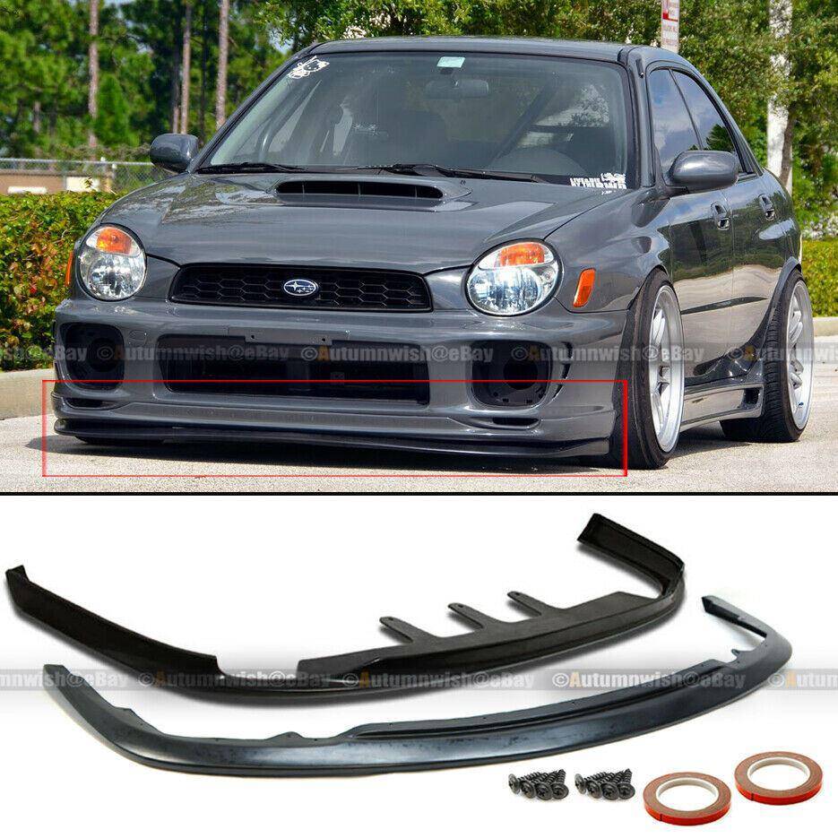 Subaru Impreza WRX 02-03 Unpainted Polyurethane PU Front Bumper Upper & Lower Lip Combo - Autumn Wish Auto Arts