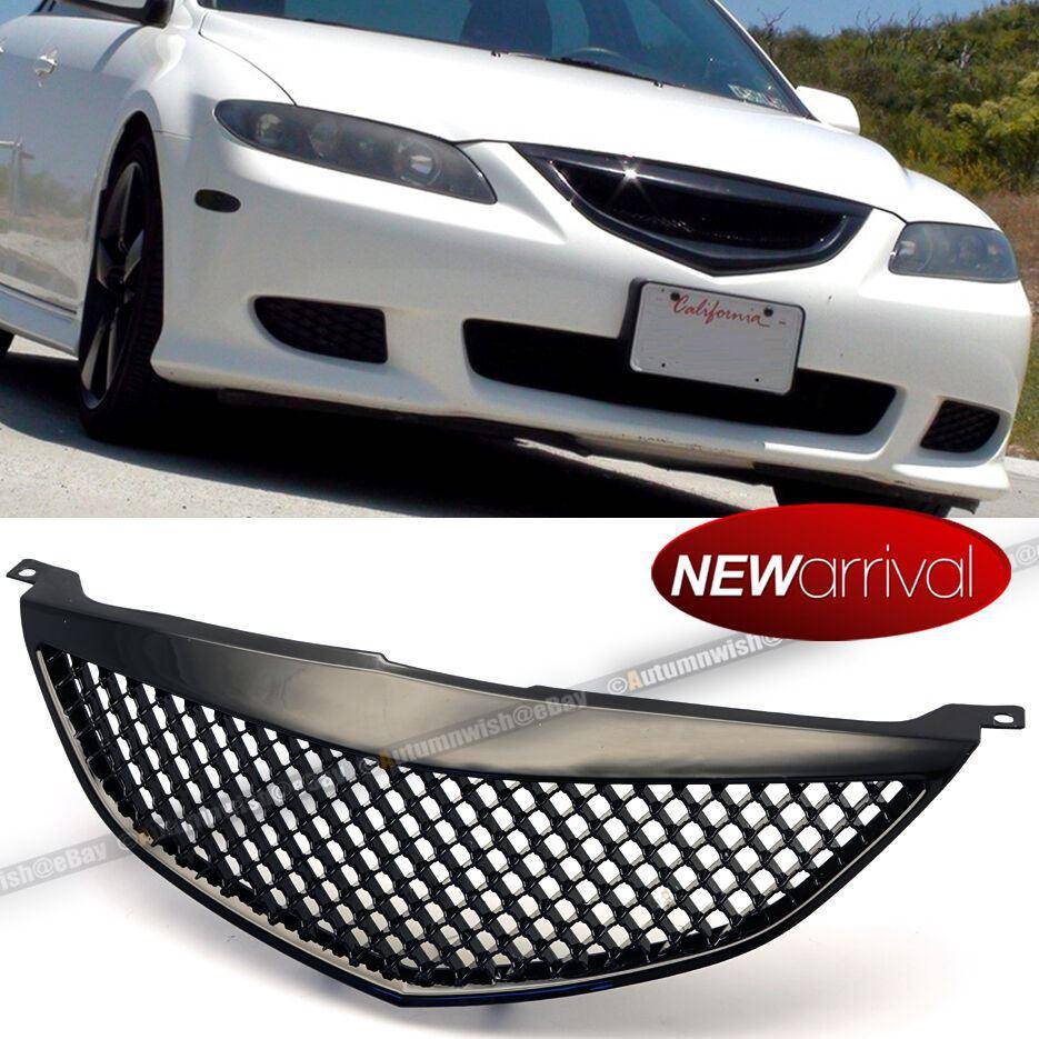 Mazda 6 03-05 4 door Plastic JDM Style Honeycomb Mesh Front Hood Grille - Autumn Wish Auto Arts