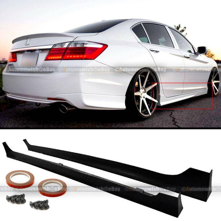 Honda Accord 13-17 4Dr JDM MD Style Unpainted Side Skirts Splitter Extension - Autumn Wish Auto Arts