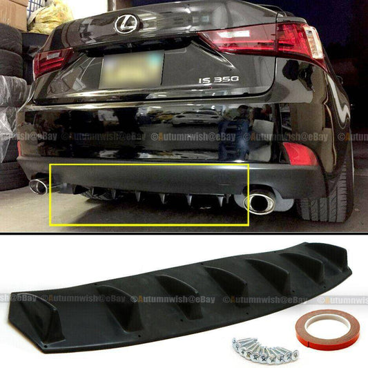 Lexus IS200t IS250 IS350 14-19 Rear Lower Bumper Diffuser Lip Shark Fin Splitter - Autumn Wish Auto Arts