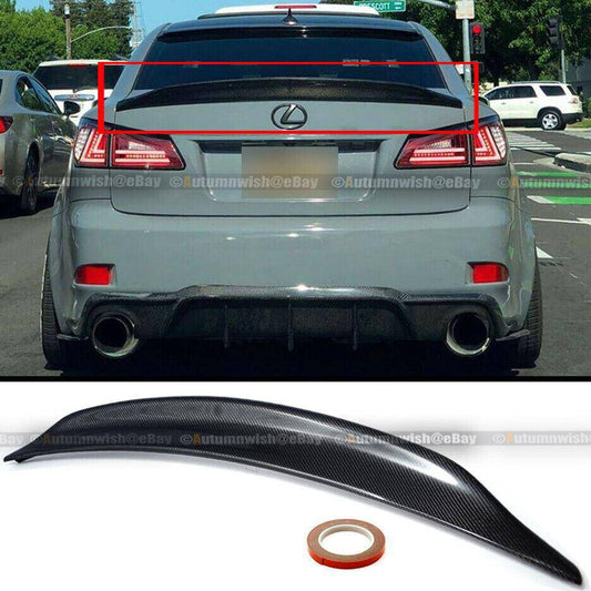 Lexus IS250 IS350 06-12 Duck Bill High Kick Real Carbon Fiber Trunk Wing Spoiler - Autumn Wish Auto Arts