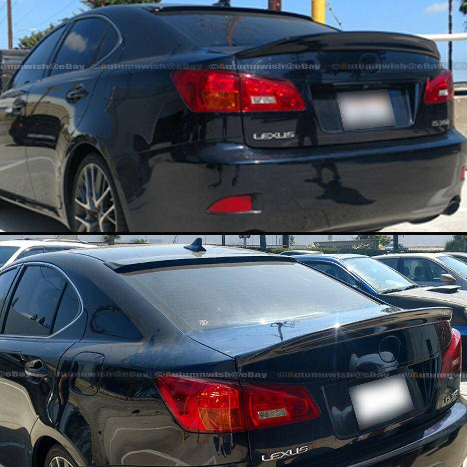 Lexus IS250 IS350 06-12 Duck Bill High Kick Real Carbon Fiber Trunk Wing Spoiler - Autumn Wish Auto Arts
