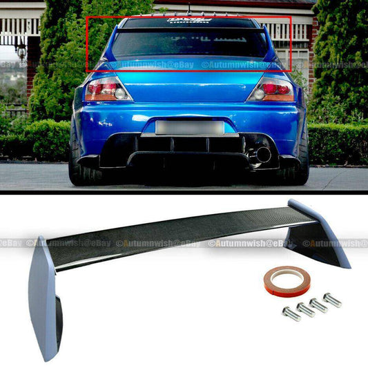 Mitsubishi Lancer 03-07 EVO 7 8 9 Carbon Fiber Dock & Fiberglass Paintable Side Stands - Autumn Wish Auto Arts