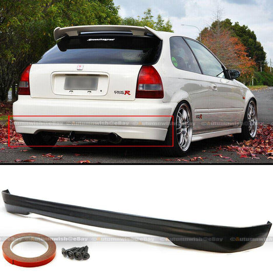 Honda Civic 96-00 EK9 3DR Hatchback Polyurethane T-R Style Rear Bumper Chin Lip - Autumn Wish Auto Arts
