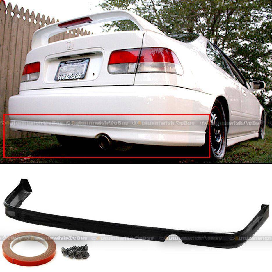 Honda Civic 99-00 EK 2DR 4DR JDM PU Polyurethane T-R Style Rear Bumper Lip - Autumn Wish Auto Arts