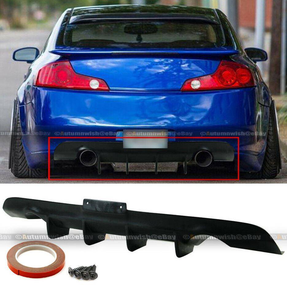 Infiniti G35 03-07 2DR Coupe Ver 2 JDM Style Unpainted Rear Lower Bumper Diffuser Lip - Autumn Wish Auto Arts